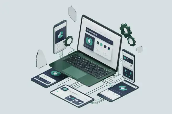 Architecture and Engineering Digital Marketing Illustration