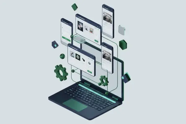 Construction Digital Marketing Illustration
