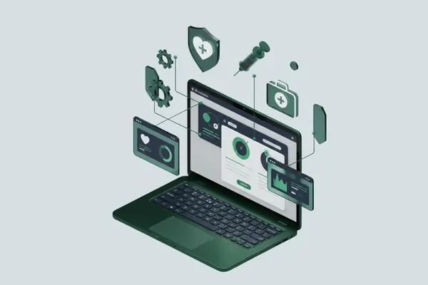 Healthcare Digital Marketing Illustration