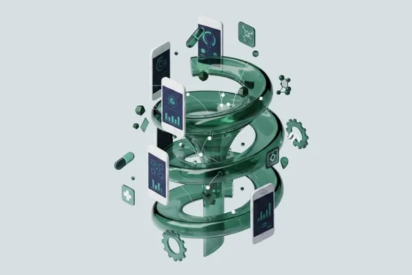 Pharmaceuticals Digital Marketing Illustration