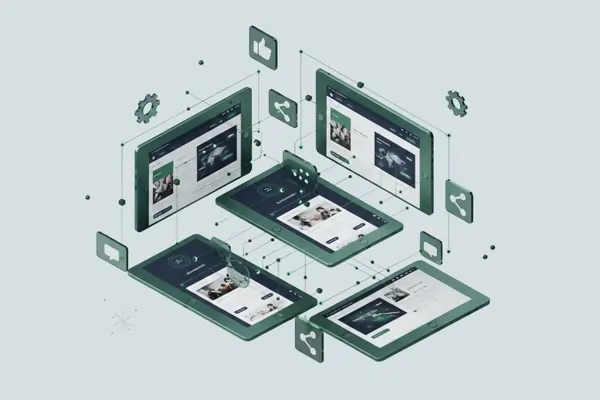 Social Media Reputation Management Illustration