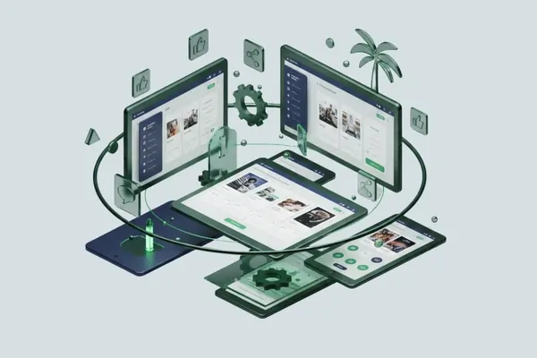 Solar Energy Digital Marketing Illustration