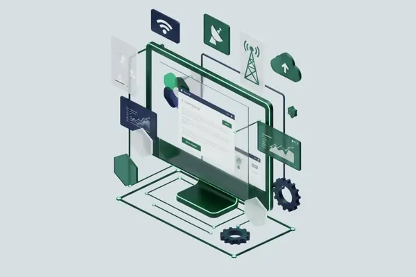 Telecommunications Digital Marketing Illustration