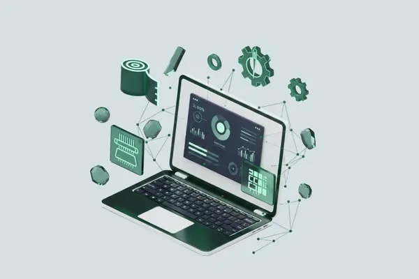 Textile Industry Digital Marketing Illustration