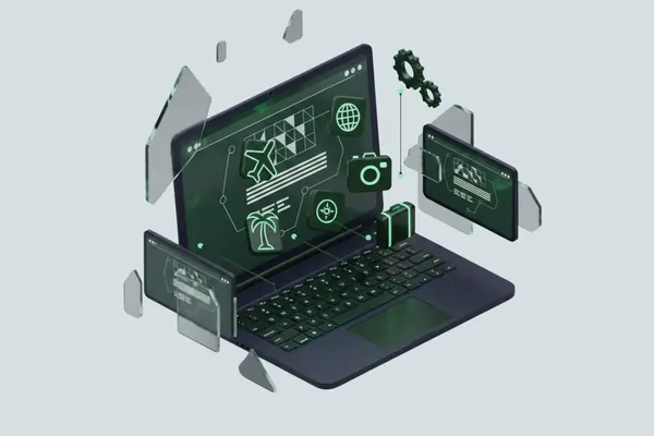 Travel and Tourism Digital Marketing Illustration